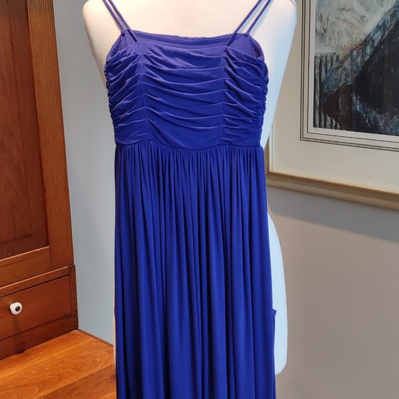 GUESS By Marciano Purple / Blue Elastic Top Size Small Maxi Dress w/ Pockets - Picture 9 of 10